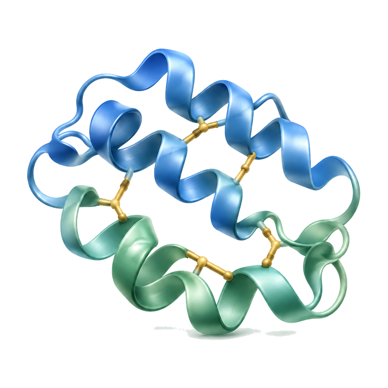 The Peptide Science Alliance logo mark: a ribbon-style illustration of a folded peptide chain in blue and green.